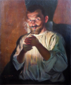 František Xaver Diblík - Portrét muže s cigaretou (2).JPG