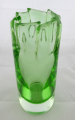 Váza ze zeleného a křišťálového skla - Vladimíra Klumparová (1).JPG