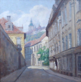 Josef Svoboda - Valdštejnská ulice v Praze (3).JPG