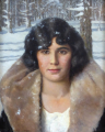 Rudolf Vojtěch Špillar - Dívka v zimním lese (2).JPG