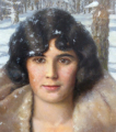 Rudolf Vojtěch Špillar - Dívka v zimním lese (4).JPG