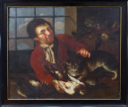 Barokní portrét muže s kočkou a ptáčkem (1).JPG