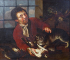 Barokní portrét muže s kočkou a ptáčkem (2).JPG