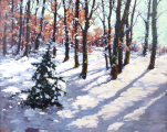 Zimní impresionistická krajina se stromy (2).JPG