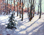 Zimní impresionistická krajina se stromy (3).JPG