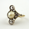 Secesní zlatý prsten s diamanty a mořskou perlou (4).JPG