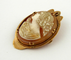 Zlatá brož s portrétem ženy - kamej (2).JPG