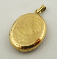 Otevírací zlatý medailon s emailem a perličkou (2).JPG