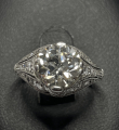 Luxusní art deco platinový prsten s velkým přírodním diamantem - 2,30 ct (5).JPG