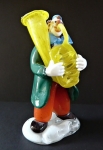 Skleněná figurka - Klaun s tubou