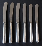 Šest stříbrných dezertních nožů - Sheffield