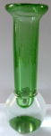 Váza ze zeleného skla, s jemnými bublinkami - Pavel Ježek
