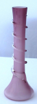Fialově růžová a bílá vázička, s obtáčeným prstencem