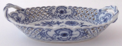 Porcelánový oválný košíček, cibulový vzor - Teichert, Míšeň