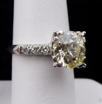Platinový prsten - Champagne briliant 3,10 ct