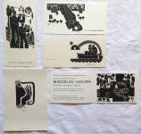 Houra Miroslav - PF 1976, 2 x PF 1979, Ex libris, Pozvánka Hollar