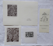 Čechová Olga - PF 1976, Ex libris, Pozvánka, bez názvu