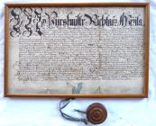 Průvodní listina s pečetí - Moravské markrabství