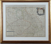 Peter Schenk - Mapa Čech, Moravy, Slezska a Lužice