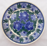 Fajánsový talíř s modrými květy - ZF Kolo, Wloclawek, Polsko