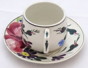 Ručně malovaný šálek, Porcelanit - J. Milota, Klenčí