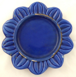 Modrý talíř, květina - Hardtmuth, Vídeň, rok 1845