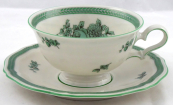 Kávový šálek se zelenými květinami - Rosenthal