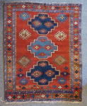 Koberec Kazak, Triple Medaillon - 170 cm x 135 cm