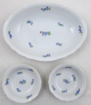 Míšeň - Mísa a dvě misky s pomněnkami 