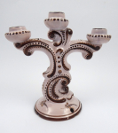 Fajánsový ručně malovaný svícen - Stupava