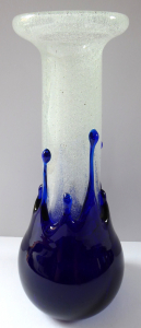 Váza modré a bublinkové sklo - Pavel Ježek (1).JPG