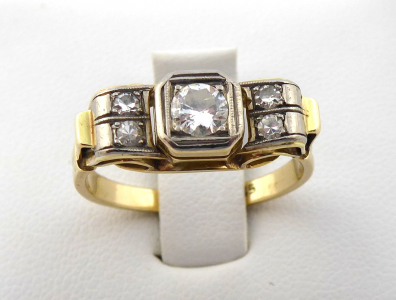 Zlatý prsten, mašlička, s diamanty (1).JPG