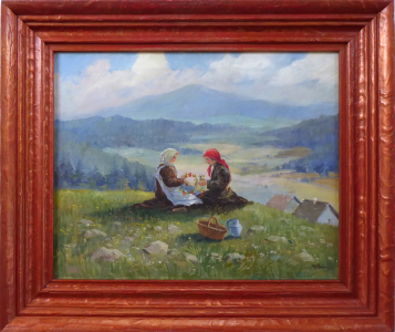 Václav Stein - Dívky s květinovým věnečkem (1).JPG