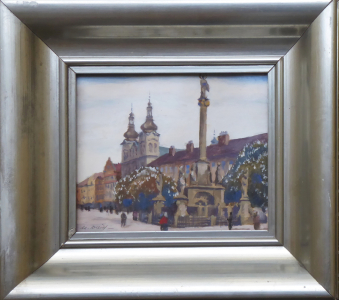 Adolf Doležal - Velké náměstí v Hradci Králové (1).JPG