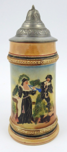 Korbel s romanticky laškovnou zahradní scénou (1).JPG