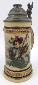 Keramický korbel s vlajkonošem a drakem (1).JPG