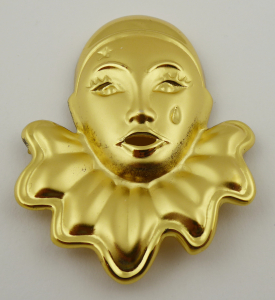 Zlacená stříbrná brož Pierot - Laza, Vincenza (1).JPG